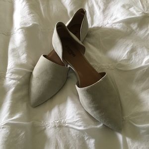 Crown grey suede flats